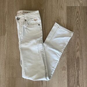 Justice girls white skinny jeans